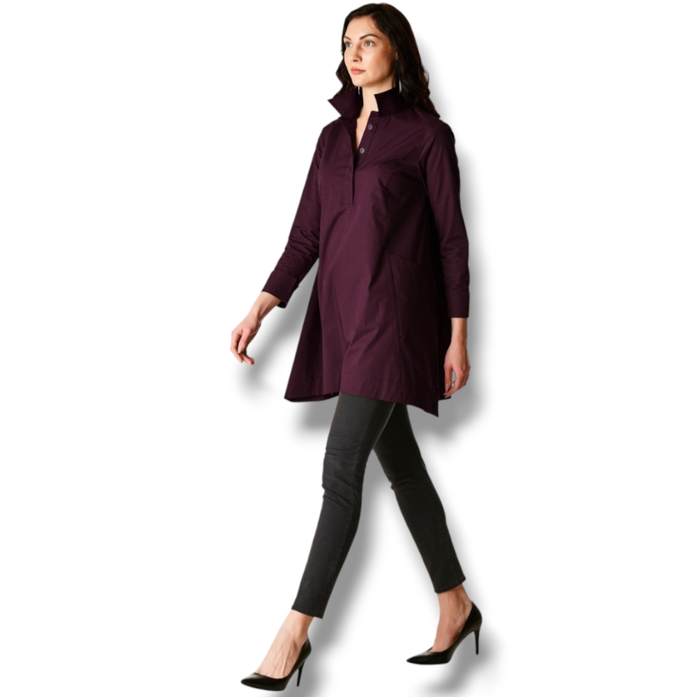 H&M Women's Mama Maternity Plum Purple Tunic Shirt